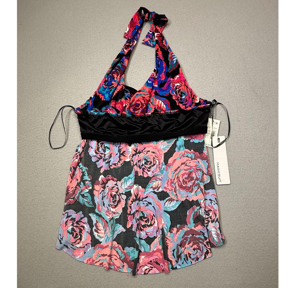 Magicsuit Women's Sonic Blooms Sophie Underwire Tankini Top black multi 14 $128 - Picture 9 of 9